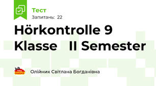 Hörkontrolle 9 Klasse   II Semester