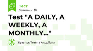 Test "A DAILY, A WEEKLY, A MONTHLY..."