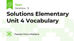 Solutions Elementary Unit 4 Vocabulary