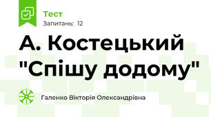 А. Костецький "Спішу додому"