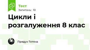 Цикли і розгалуження 8 клас