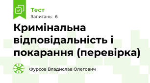 Кримінальна відповідальність і покарання (перевірка)
