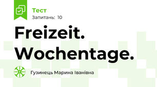 Freizeit. Wochentage. 
