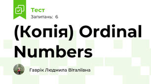 (Копія) Ordinal Numbers