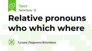 Relative pronouns who which where
