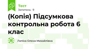 (Копія) Підсумкова контрольна робота 6 клас