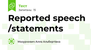 Reported speech /statements