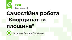 Самостійна робота "Координатна площина"