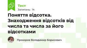 Поняття відсотка. Знаходження відсотків від числа та числа за його відсотками