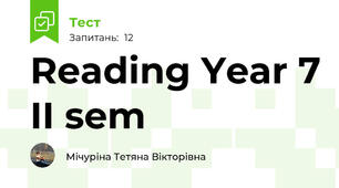 Reading Year 7 II sem