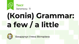 (Копія) Grammar: a few / a little