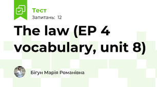 The law (EP 4 vocabulary, unit 8)