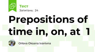 Prepositions of time in, on, at  1