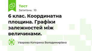 6 клас. Координатна площина. Графіки залежностей між величинами.