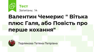 Валентин Чемерис " Вітька плюс Галя, або Повість про перше кохання" 