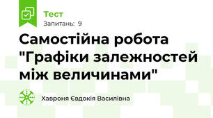 Самостійна робота "Графіки залежностей між величинами"