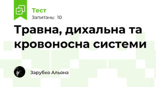 Травна, дихальна та кровоносна системи