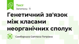  Генетичний зв'язок між класами неорганічних сполук