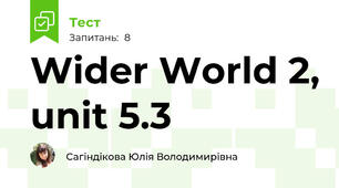 Wider World 2, unit 5.3