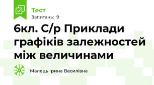 6кл. С/р Приклади графіків залежностей між величинами