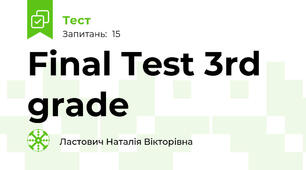 Final Test 3rd grade
