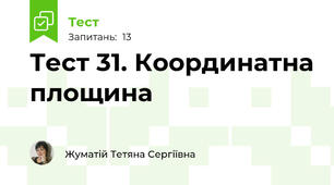 Тест 31. Координатна площина