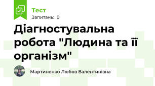 Діагностувальна робота "Людина та її організм"