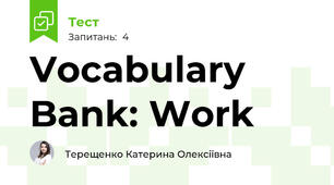 Vocabulary Bank: Work
