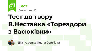 Тест до твору В.Нестайка «Тореадори з Васюківки»