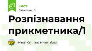 Розпізнавання прикметника/1