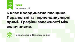 6 клас Координатна площина. Паралельні та перпендикулярні прямі.  Графіки залежності між величинами.