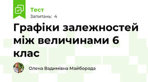 Графіки залежностей між величинами 6 клас