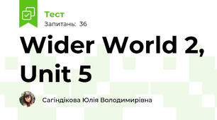 Wider World 2, Unit 5 