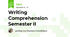 Writing Comprehension Semester II