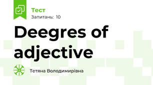 Deegres of adjective