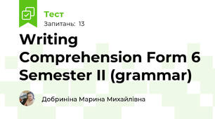Writing Comprehension Form 6 Semester II (grammar)