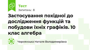 Застосування похідної до дослідження функцій та побудови їхніх графіків. 10 клас алгебра 