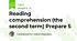Reading comprehension (the second term) Prepare 5