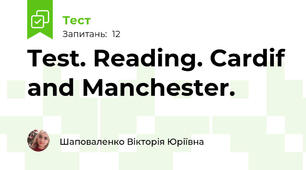  Test. Reading. Cardif and Manchester. 