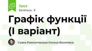 Графік функції (І варіант)