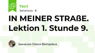 IN MEINER STRAßE. Lektion 1. Stunde 9.