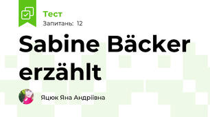 Sabine Bäcker erzählt 