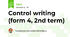 Control writing (form 4, 2nd term)