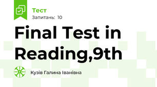 Final Test in Reading,9th