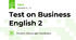 Test on Business English 2