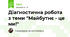 Діагностична робота з теми "Майбутнє - це ми!"