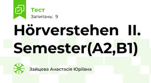 Hörverstehen  II. Semester(A2,B1)