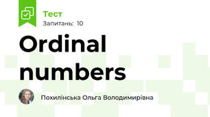Ordinal numbers
