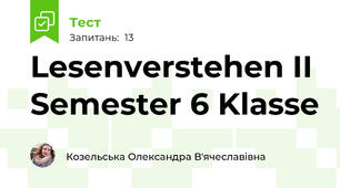 Lesenverstehen II Semester 6 Klasse