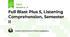 Full Blast Plus 5, Listening Comprehension, Semester II